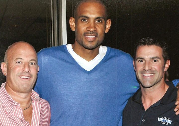 NBA GREAT GRANT HILL WITH ROB AND STEVE STARKER AT DUKE’S K ACADEMY