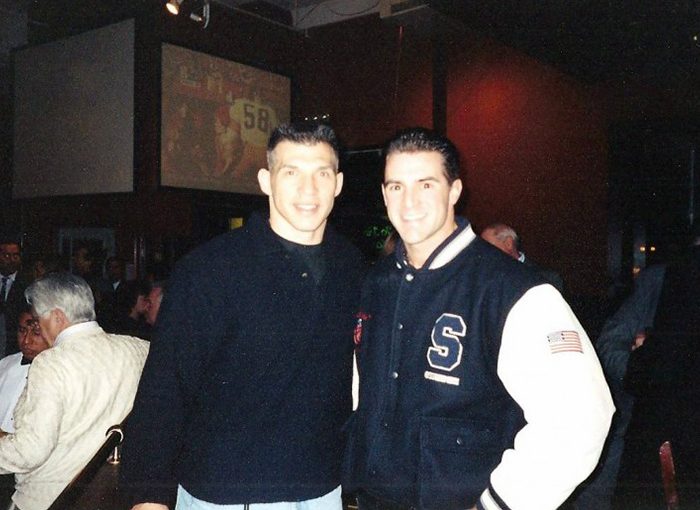 FORMER NY YANKEES CATCHER AND MANAGER JOE GIRARDI WITH ROB